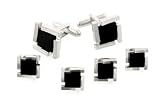 Silver plated and onyx