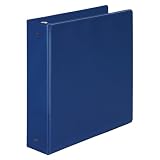 Wilson Jones Three-Ring Binder, Two-Inch Rings, 11 x 8-1/2 Inches, Dark Blue (W368-44NBL)