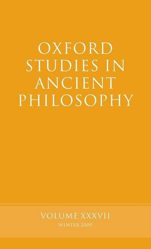Oxford Studies in Ancient Philosophy: Volume 37