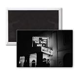 Names of stage shows in lights at London.. - 3x2 inch Fridge Magnet - large magnetic button - Magnet