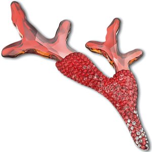 Swarovski Crystal Liz Coral Brooch by