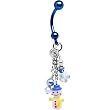 Handcrafted Snowman Belly Ring MADE WITH SWAROVSKI ELEMENTS