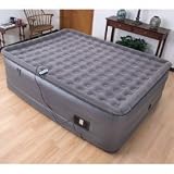 Easy Riser Grey Queen Size High Rise PillowTop Air Bed with Remote Control