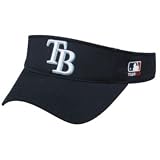 MLB ADULT Tampa Bay RAYS Home Navy Blue VISOR Adjustable Velcro TWILL