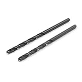 uxcell ツイストドリルビット　ドリル刃　HSS製ブラック　ストレートシャンク　電気ドリル用　2.5mm直径チップ　2個入り