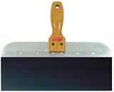 Wal-Board Tools 18-003 10" x 3" Blue Spring Steel Blade Taping Knife with Wood Handle (JK-10)
