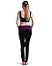 HDE Women's Maternity Yoga Pants Pregnancy Stretch Fold Over Lounge Leggings (Black with Purple, X-Large)
