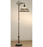 70H Tiffany Roman Bridge Arm Floor Lamp
