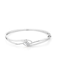 Diamond Twist Bangle Bracelet 1/4ctw