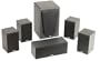 KLH HTA-400 6-Piece Home Theater Speaker System with 6.5" 50-Watt Powered Subwoofer