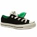 Converse All Star Double - 4 Uk - Black & Green - Fabric