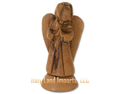 Olive Wood Angel of GraceTM Miniature Sculpture. under The Kitchen Store