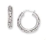 14k White Byzantine Earrings