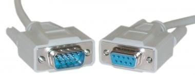 DB9 Male / DB9 Female, 8C, Null Modem Cable, 6 ft (UL)