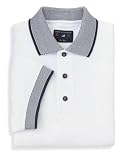 NEW Port Authority - Jersey Knit Sport Shirt with Stripe Trim White/Navy-3XL