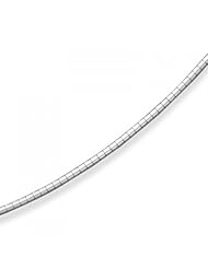 MMA Silver - 16 inch 2mm Domed Omega Necklace