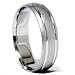 Mens 6MM 14k White Gold Sandblast Comfort Fit Wedding Ring Mans Band