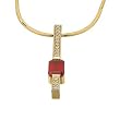 Chatham Four-sided Ruby With Diamond Pendant Necklace