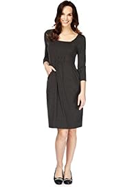 Plus Square Neck Elasticated Front Dress