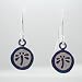 Cute Little Dragonfly Dangle Earrings in Sterling Silver and Patina, #9151