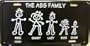 The Ass Family Funny License Plate Metal Sign - Wise Ass Smart Ass Lazy Ass Kiss Ass Dumb Ass