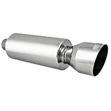 DC Sport EX-5018 Stainless Steel Round Muffler and Slant Cut Exhaust Tip by DC Sports