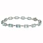 14k White Gold, Emerald-Cut Aquamarine Bracelet (10.60 ctw)