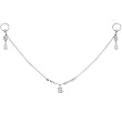 14 Gauge Money Maker Gem Captive Ring Nipple Chain