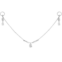 14 Gauge Money Maker Gem Captive Ring Nipple Chain