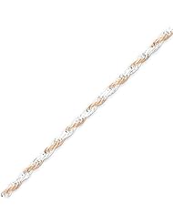 Sterling Silver 2.5mm Rose Vermeil Rope Chain - 20 Inch