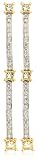 18k Two-Tone Gold White and Yellow Diamond Dangle Earrings (.96 cttw)