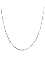 14 Karat White Gold 0.9-mm Loose Rope Chain (20 Inch)