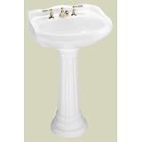 Arlington Medium Pedestal Sink Finish: White
