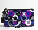 Coach Alex Signature Multi Print Large Wristlet Wallet Case Bag