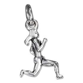 STERLING SILVER WOMAN RUNNER CHARM