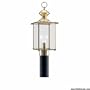 Sea Gull Lighting 8257-02 Single-Light Jamestowne Post Lantern Top with Clear Beveled Glass, Polished Brass