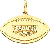 14K Gold Philadelphia Eagles Logo Football Charm
