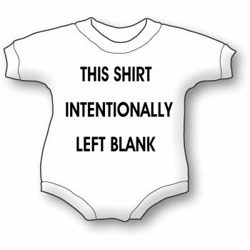 Intensionally Left Blank Baby Ultrasoft Onesie