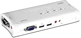 TRENDnet 4-Port USB KVM Switch Kit with Audio (Includes 4x KVM Cables) TK-409K (Blue)
