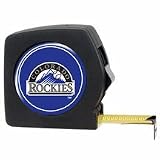 MLB Colorado Rockies 25' Black Tape Measure