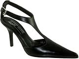 Donald J Pliner Chante Women's Bridge High Heel Pump Black Calf Bronze Antique