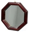 Best Low Cost Simple Housewarming Gift Idea - 7" Feng Shui Octagonal Wood Framed Bagua Mirror