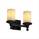 Deco Fusion Two Light Bath Bar Shade Color: Ribbon, Metal Finish: Nickle