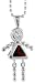 Sterling Silver Birthstone Baby Brat Girl Pendant for " January "