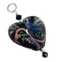 Made with Swarovski Elements� Heart Shaped Lamp work Foil Blass and Crystal .925 Sterling Silver 38mm x 25mm Charm Pendant