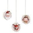 Department 56 Retro Starburst Icon Ornaments Set of 3 Santa, Angel, Reindeer