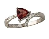 Pink Tourmaline and Diamond Ring 14K White Gold
