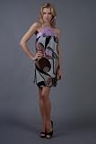 Swirl Print Square Neck Cocktail Dresses by Signette