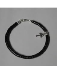 Gift for My Godfather - Mens Cross Shell Bead Bracelet