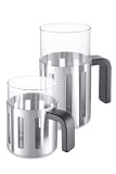 Zack 23083 VOLTA tea glass holder with glass Stainless Steel
